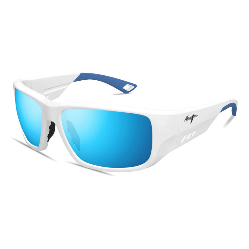 Lentes Maui Jim Para Pesca Keha Cristal Envolventes B663-05 Único Blanco Azul