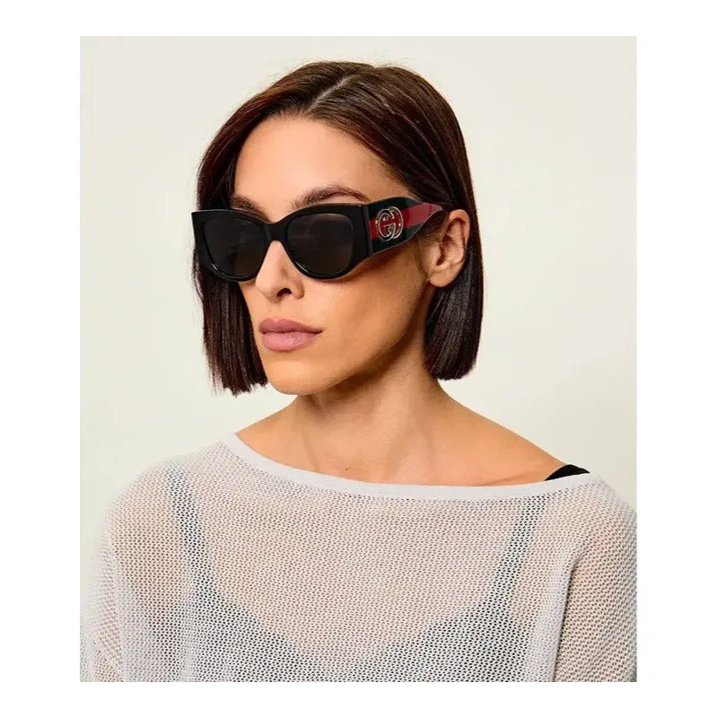 Gafas Solares Gucci Mujer Exclusivas Premium Original Gg2115 Único Negro Verde