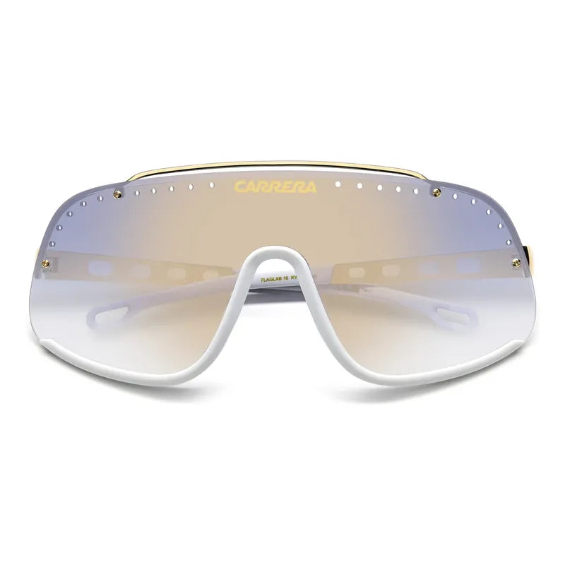 Lentes Carrera Edición Especial Espejeados Flaglab 16, Ky21v Único Azul Dorado