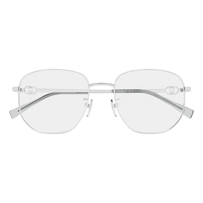 Armazon Gucci Oftalmico Plata Metal Mujer Original Gg2146o Plateado