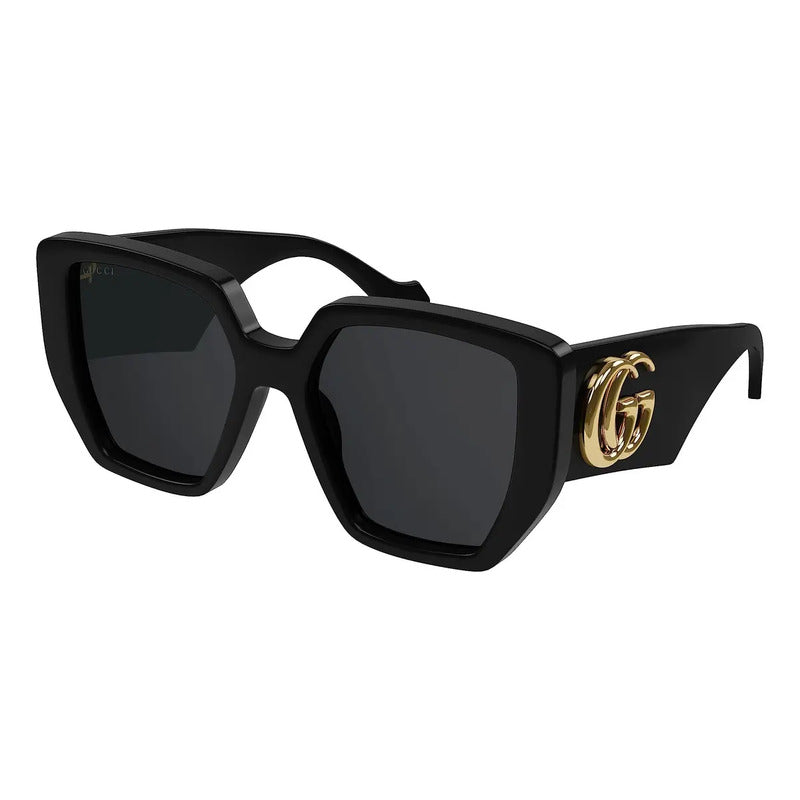 Gafas De Sol Gucci Gg0956s 003 Negro/dorado Geométricas De 5