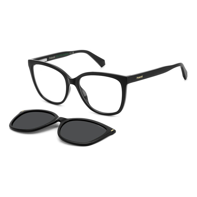 Lentes Con Clip Polarizado Mujer Elegantes Pld6229/cs, 807m9 Negro