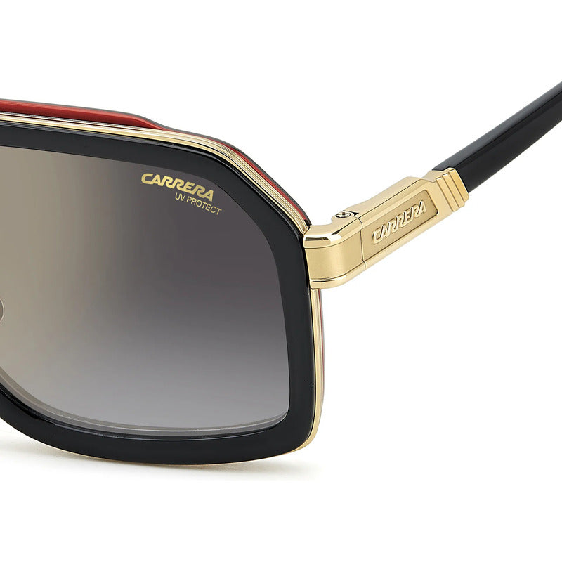 Lentes De Sol Carrera Titanio Ligero Con C Icónica 1053sti Único Negro Café Dorado
