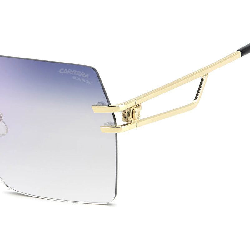 Gafas Carrera Dama Blue Block Montura Al Aire Nuevo Mod 3102 Único Dorado Azul Claro