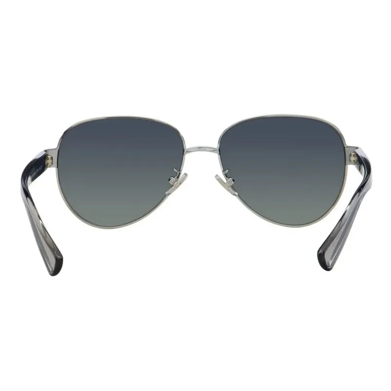 Lentes De Sol Polarizados Dama Coach Originales 9001t3hc7111 Único Negro Plata