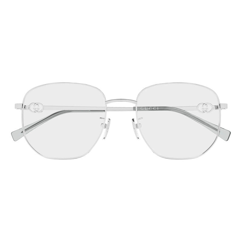 Armazon Gucci Oftalmico Plata Metal Mujer Original Gg2146o Plateado
