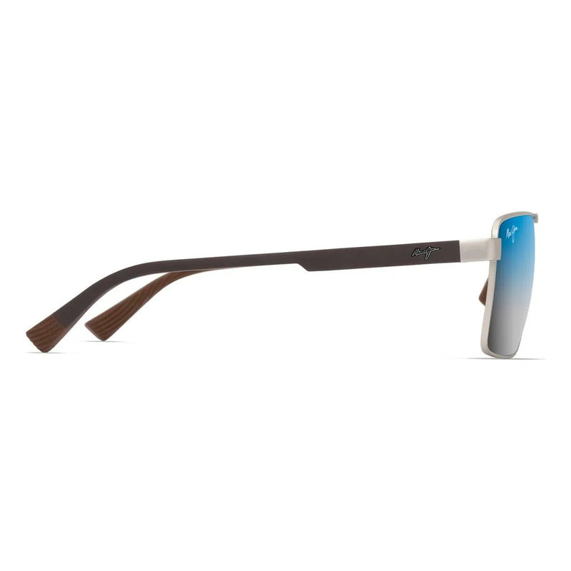 Gafas Maui Jim Lujo Italiano Lentes De Cristal Dbs621-17 Único Plateado Azul Acero Negro