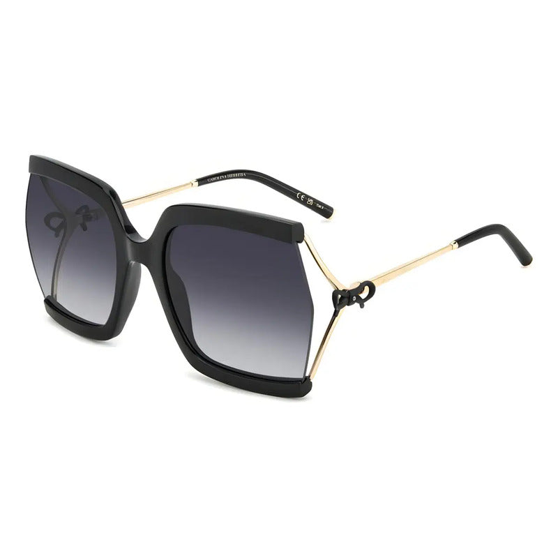 Lentes Carolina Herrera Her0216/g/s 2m2 Black Gold Solar Lente Dark Grey