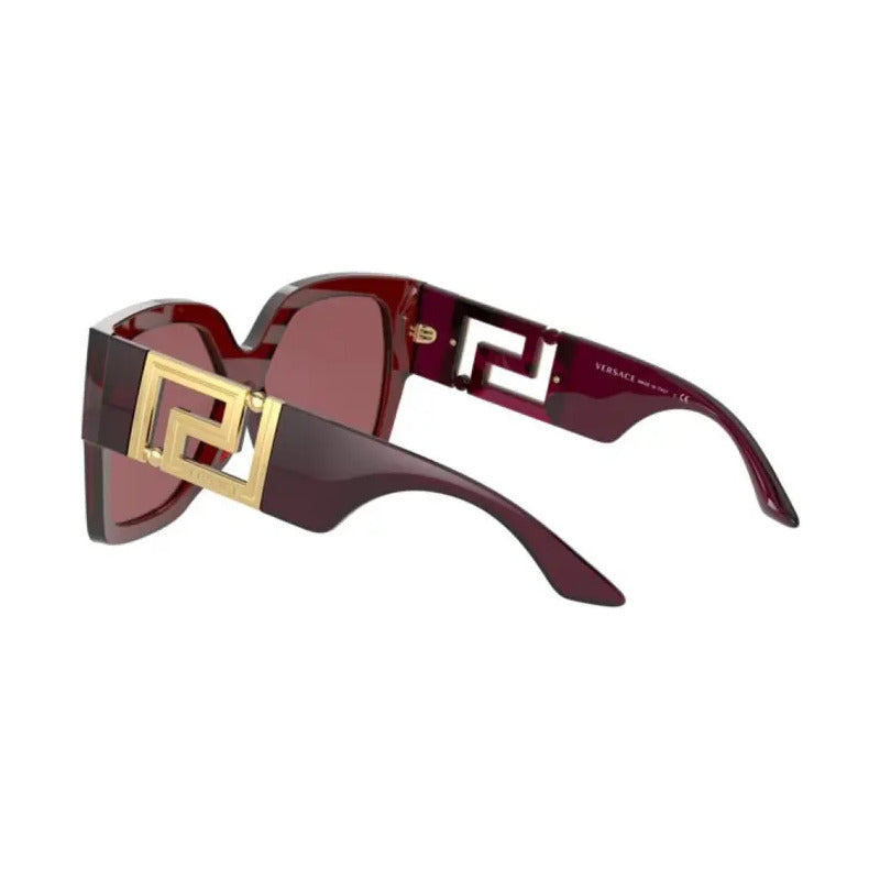 Gafas Solares Retro Versace Modelo Nuevo Ve4402, 388/69 Único Violeta Oscuro Bordo Transparente Bordo Transparente/dorado