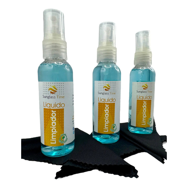 Tres Liquidos Limpiadores De Lentes Solar Vista 3 Microfibra