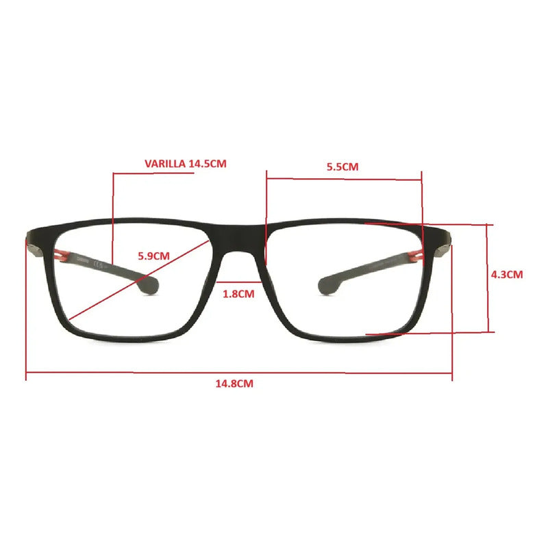 Armazón Carrera Para Graduar Clip Polarizado Ca4020/cs Blx 56 Negro/rojo Mate