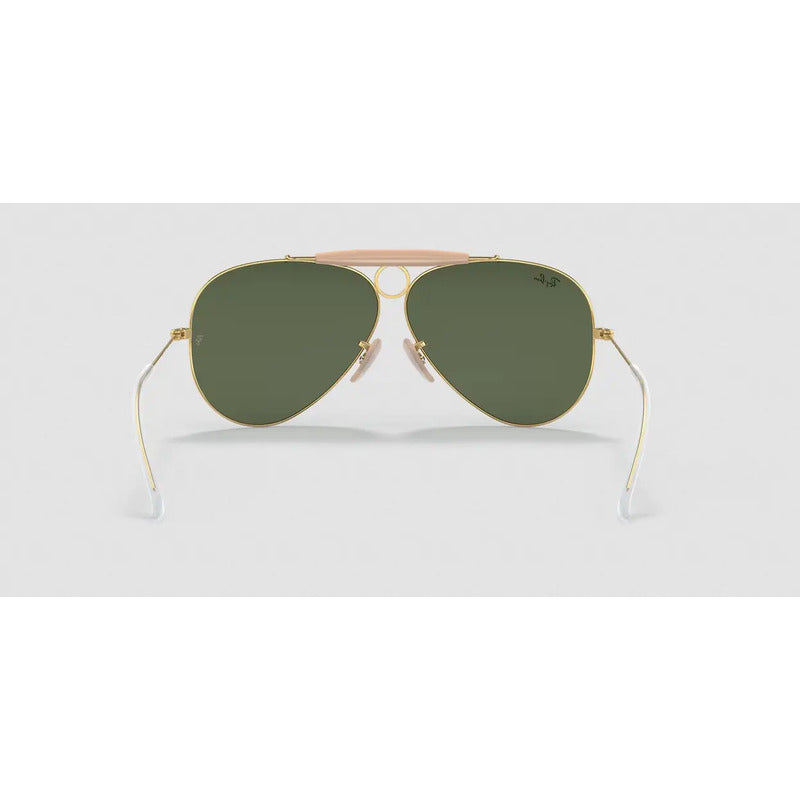 Ray Ban Shooter Ícono Nuevos Lentes De Cristal Rb3138, W3401 Piloto Lentes De Sol Verde G-15 Verde