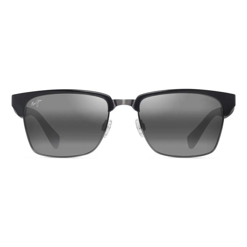 Lentes De Sol Maui Jim Kawika Xl Modelo Amplio Comodo 354-02 Único Negro