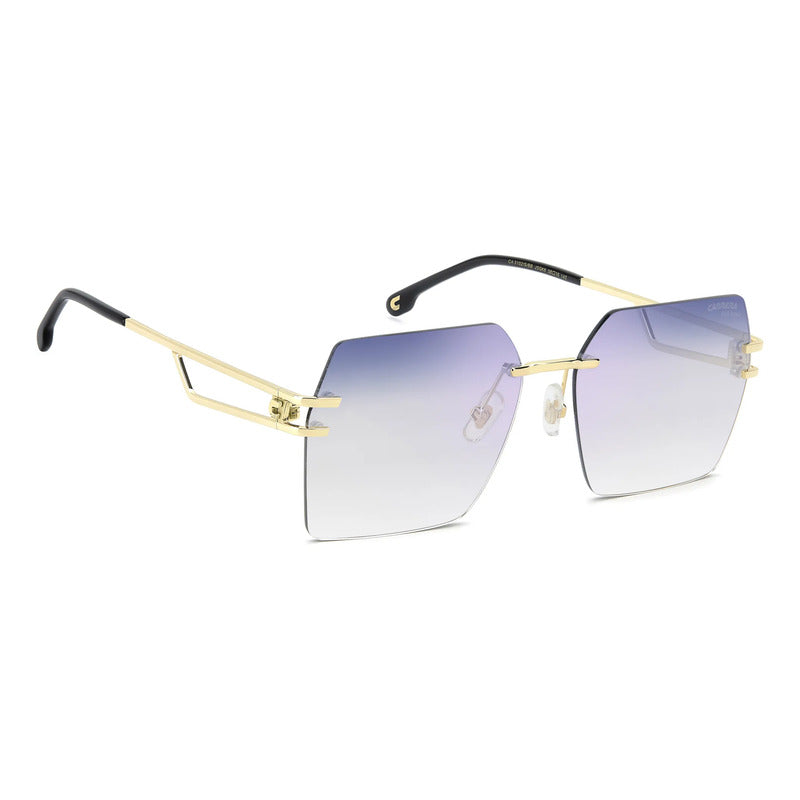 Gafas Carrera Dama Blue Block Montura Al Aire Nuevo Mod 3102 Único Dorado Azul Claro