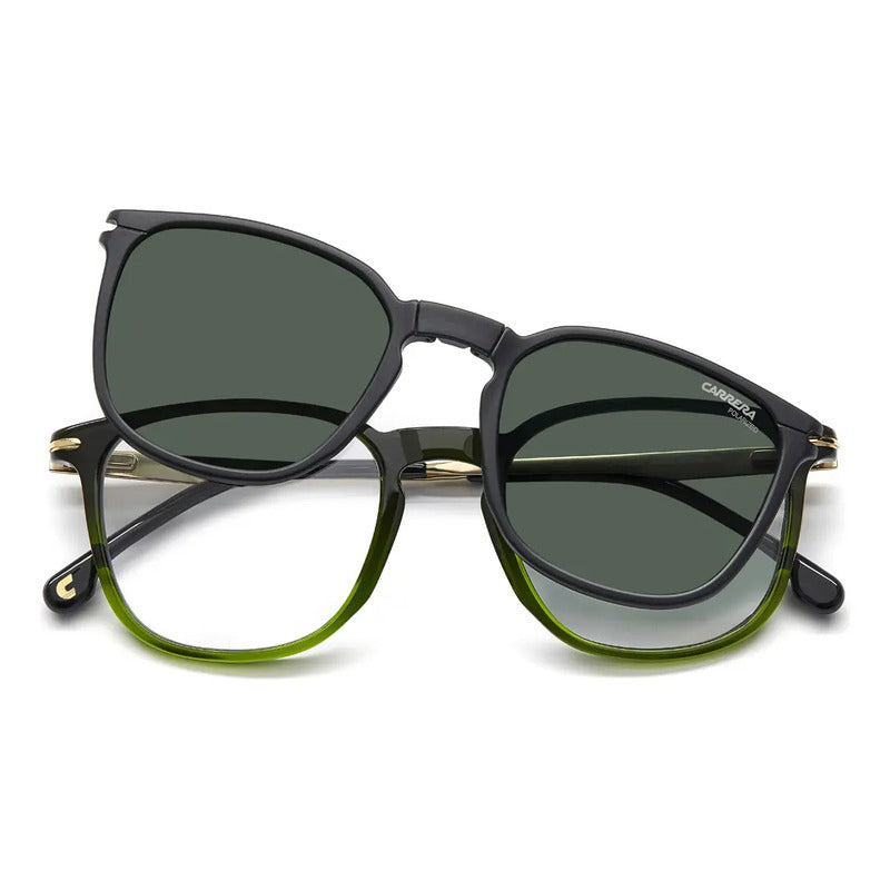 Gafas De Sol Carrera Clip On 332 Cs 4c3 50uc, Color Verde Verde Oscuro