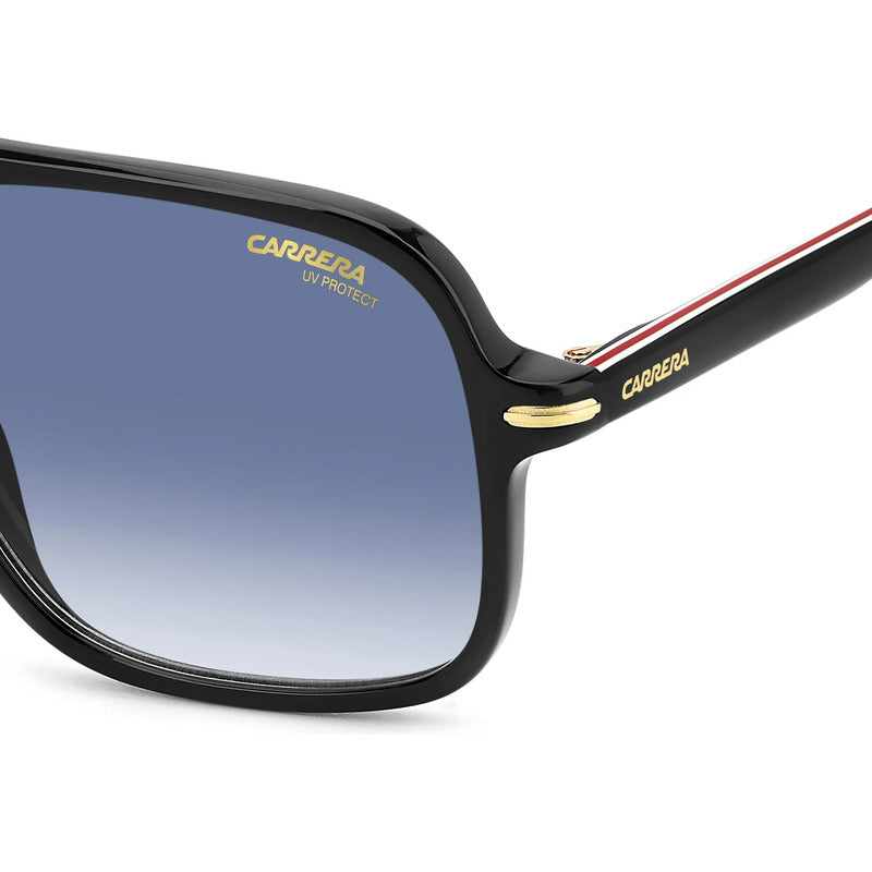 Lentes Carrera Solar Degradado Diseño Piloto Vintage 350s Único Negro Azul Acero