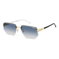 Lentes Carrera Estilo Técnico Bisagras Flexibles Cómodo 1070 Único Dorado Azul Acero