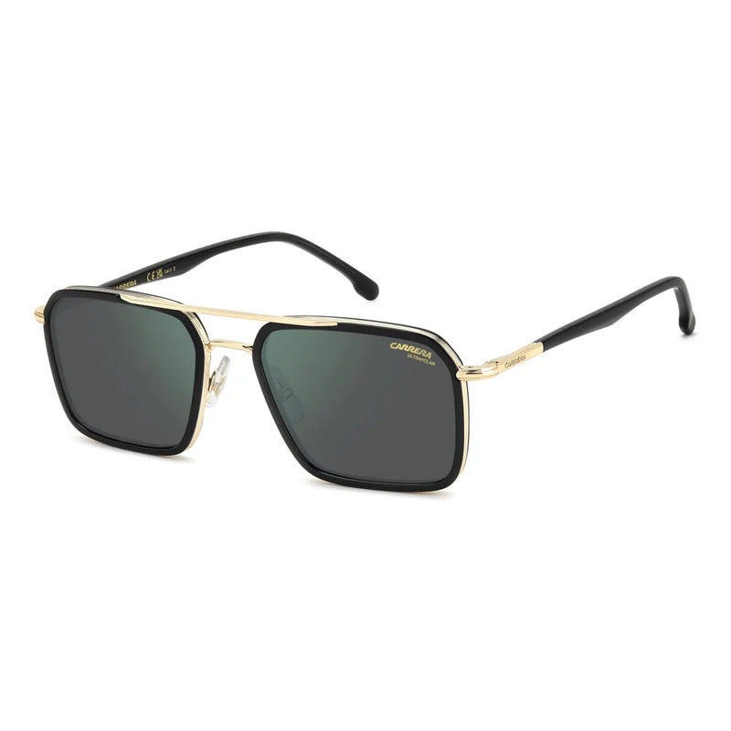 Gafas De Sol Carrera 362/s 2m2 55 Gold Con Lentes Polarizadas, Cuadradas, Doradas, Grises, Doradas Y Negras Verde Oscuro Negro