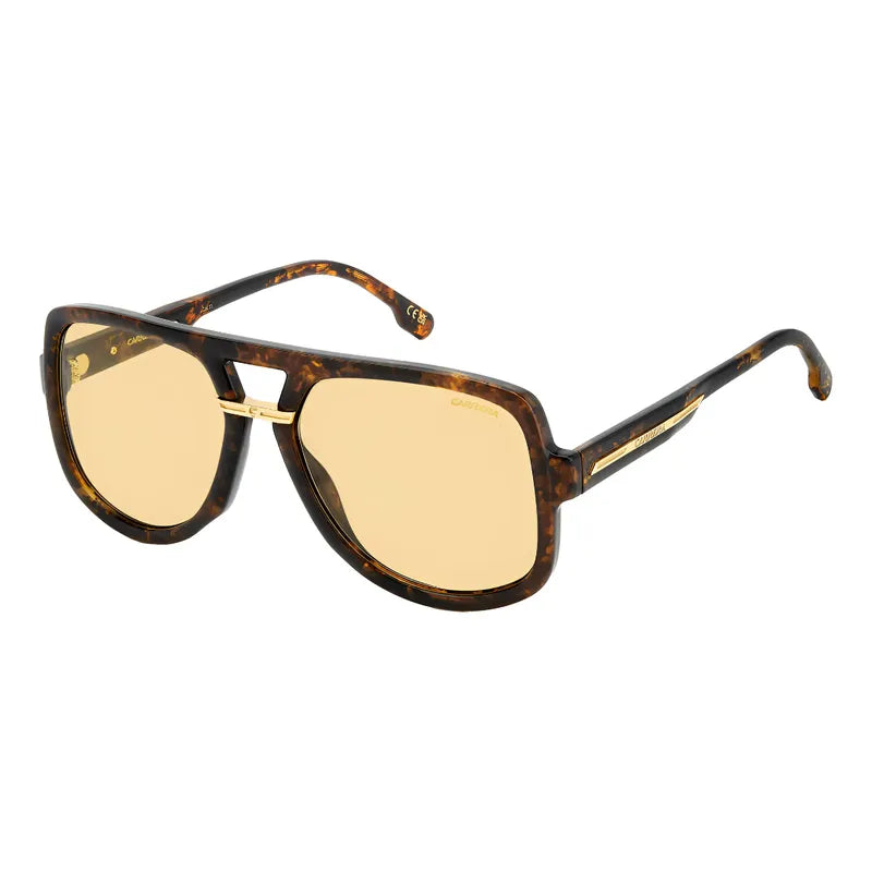 Lentes De Sol Carrera Italianos Amarillos Uso 24hr 10s 086uk Único Amarillo Café