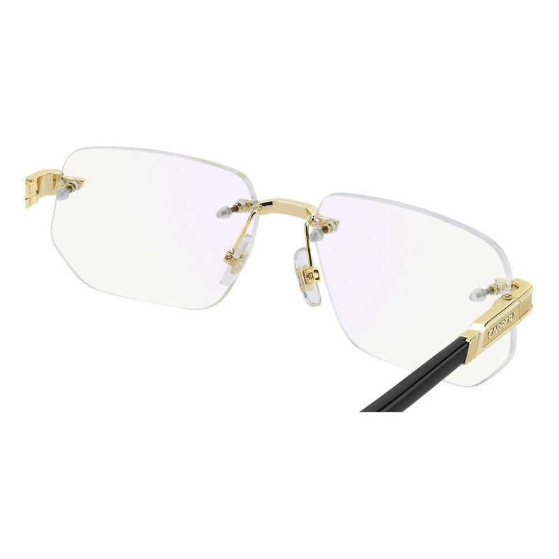 Armazón Carrera Tres Piezas Moderno Y Elegante 1142, Rhl Dorado