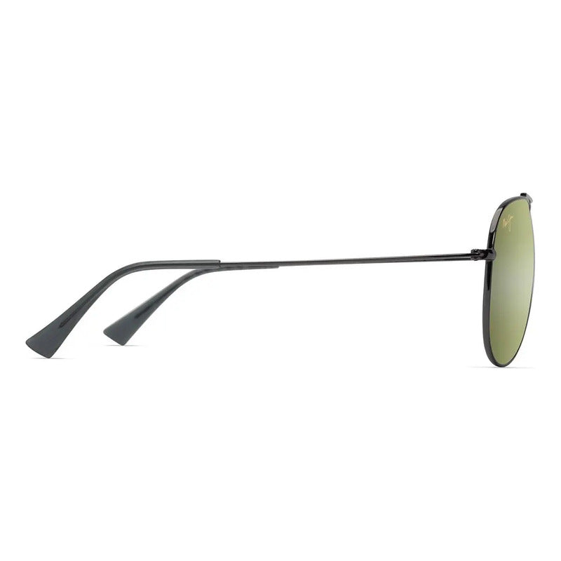 Gafas De Sol Maui Jim Hauoli Xl | Polarizados Uv Ht674-17a Único Verde Claro Negro