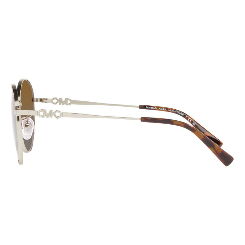 Lentes Mk Mujer Originales Polarizados Redondo Mk1119 1014t5 Único Café Dorado