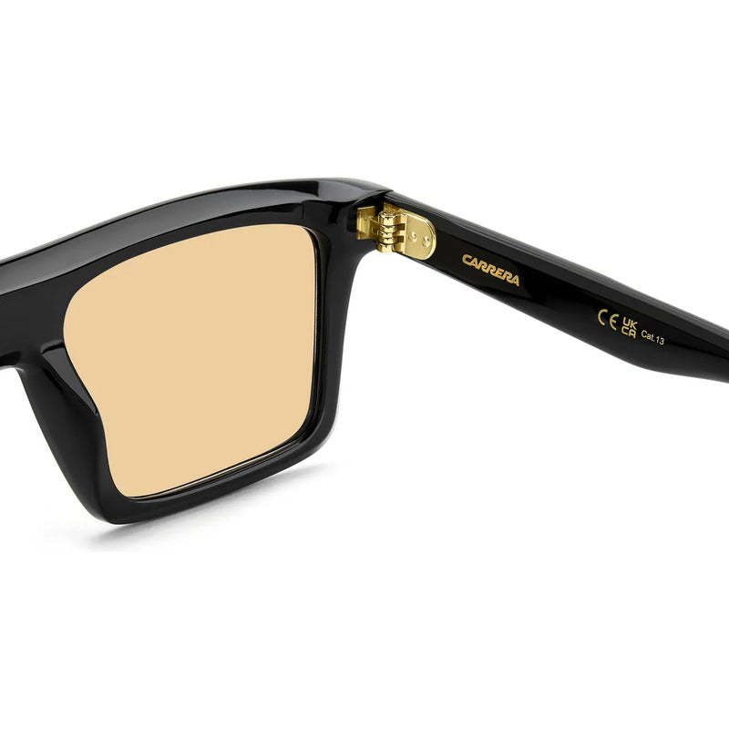 Lentes De Sol Carrera Adaptive Rectangulares Para Hombre Con Lente Fotocromática Amarilla Negro Amarillo