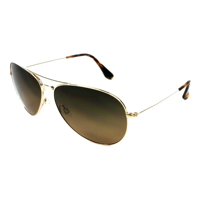 Lentes De Sol Maui Jim Mavericks Dorados Nuevos Mjhs264-16 Único Dorado/bronce (gold/hcl Bronze Polarized) Café Dorado