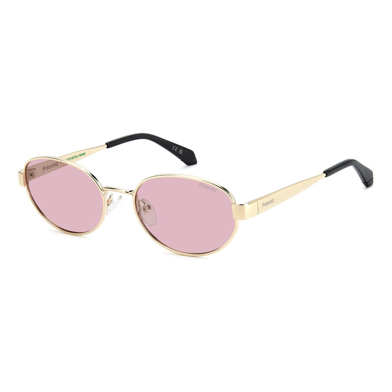 Lentes Moda Nuevo Modelo Polarizado Polaroid Pld 6254 Eyr0f Único Dorado Coral Claro