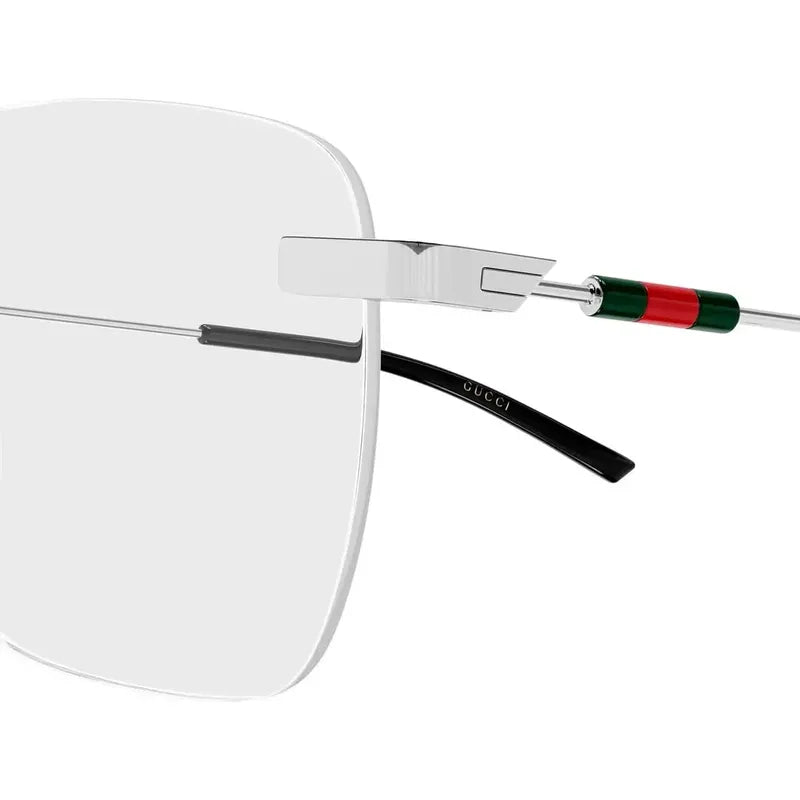 Armazon Gucci Italiano Plateado Lujo Exclusivo Gg2099o 001 Plateado