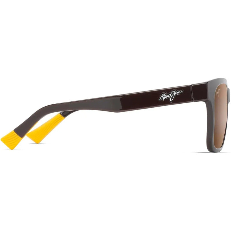 Anteojos De Sol Polarizados Maui Jim 631 Talle Standard Armazón Negro Y Lente Marrón Polarizado Bronce Brillante