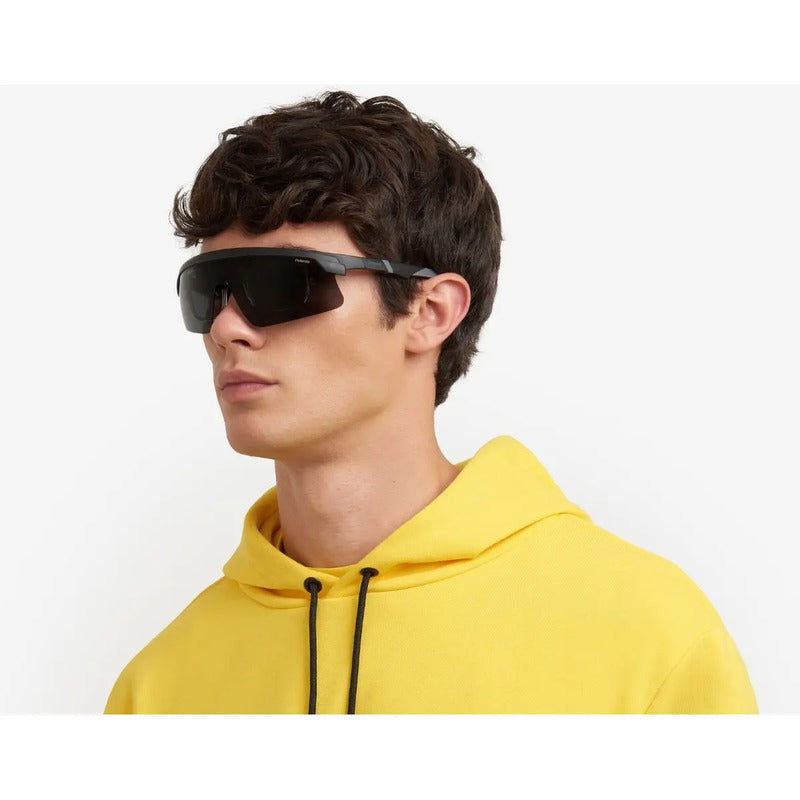 Lentes Deportivos Graduables Polaroid Envolventes Pld7056o6w Único Negro Gris