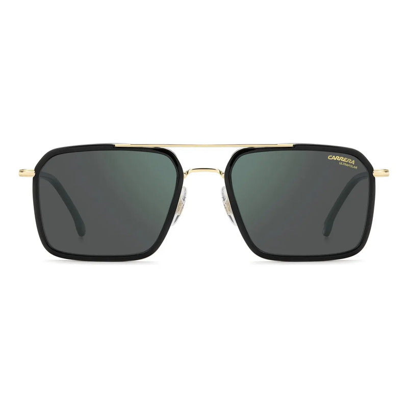 Gafas De Sol Carrera 362/s 2m2 55 Gold Con Lentes Polarizadas, Cuadradas, Doradas, Grises, Doradas Y Negras Verde Oscuro Negro