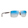 Gafas Maui Jim Lujo Italiano Lentes De Cristal Dbs621-17 Único Plateado Azul Acero Negro