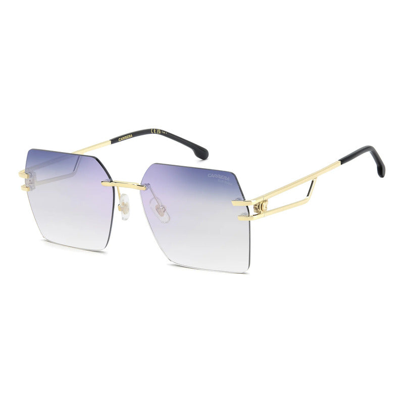 Gafas Carrera Dama Blue Block Montura Al Aire Nuevo Mod 3102 Único Dorado Azul Claro