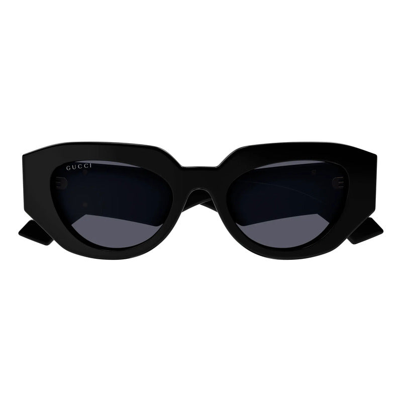Lentes De Sol Gucci Italiano Negro Lujo Exclusivo Gg1421 001 Único Negro