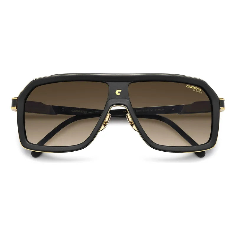 Gafas Carrera De Titanio Ultraligero Barra Icónica 1053sti Único Negro Café Dorado