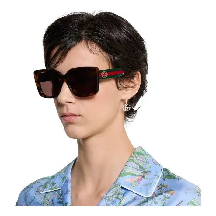 Lentes Gucci Dama Alta Gama Exclusivos Lujo Gg2118sa, 002 Único Marrón Verde