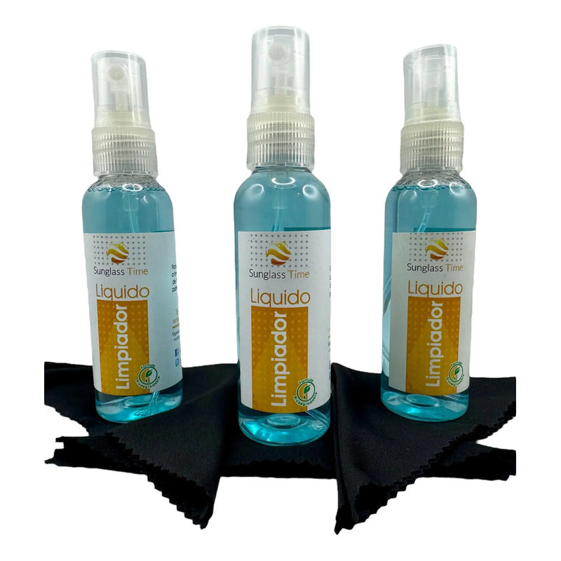 Tres Liquidos Limpiadores De Lentes Solar Vista 3 Microfibra