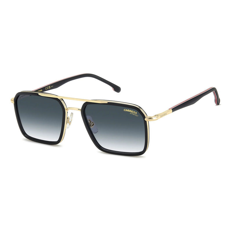 Lentes Carrera Solar Diseño Moderno Bisagras Flexibles 362s Único Dorado Negro