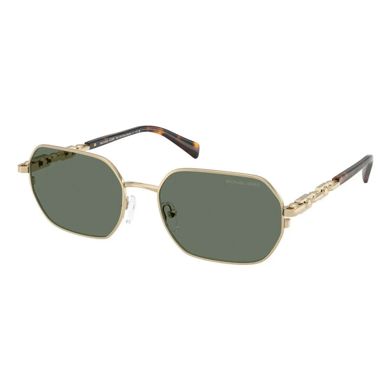 Lentes Mk Michael Kors Nuevo Modelo Retro Mk1165, 10143h Único Dorado Verde Oscuro
