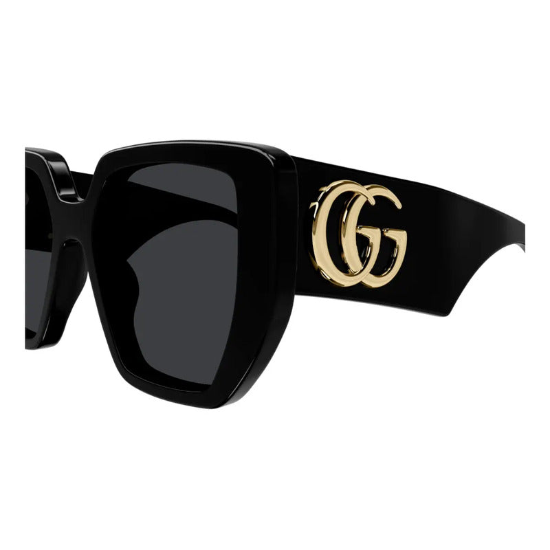 Gafas De Sol Gucci Gg0956s 003 Negro/dorado Geométricas De 5
