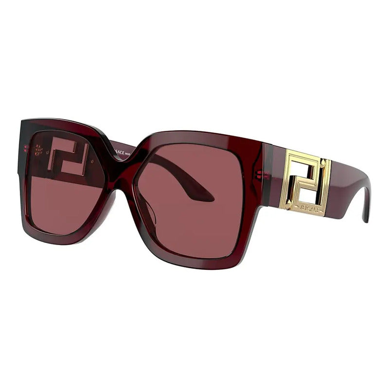 Gafas Solares Retro Versace Modelo Nuevo Ve4402, 388/69 Único Violeta Oscuro Bordo Transparente Bordo Transparente/dorado