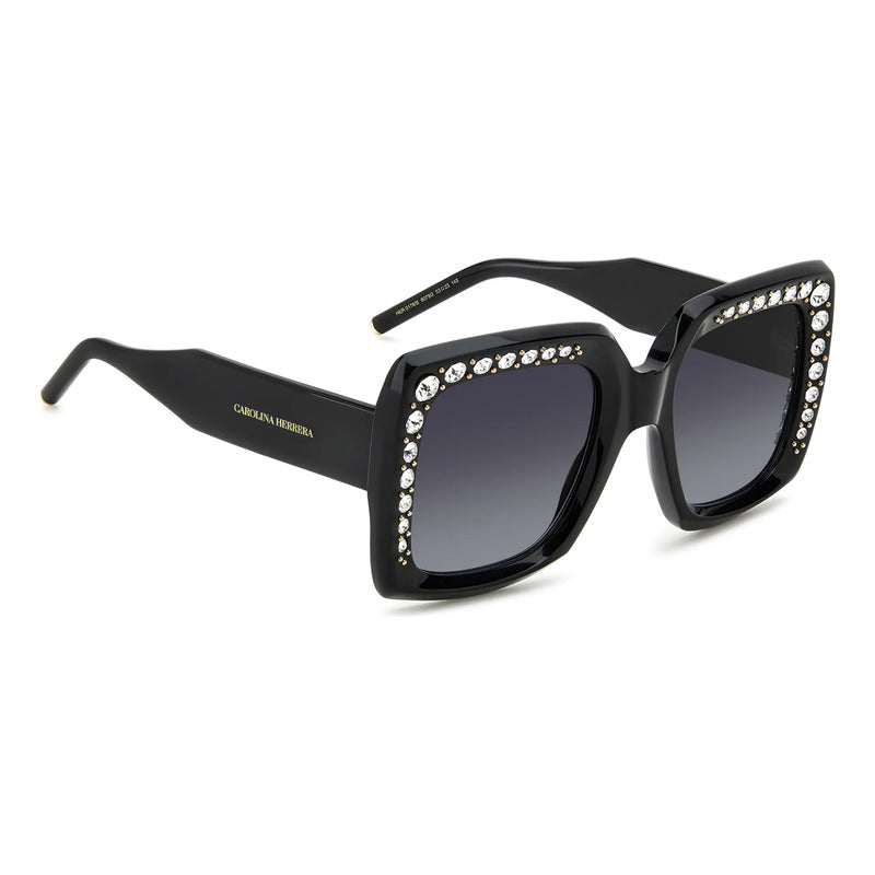 Lentes De Sol Ch Carolina Herrera Constellation 0178/s 8079o Único Negro