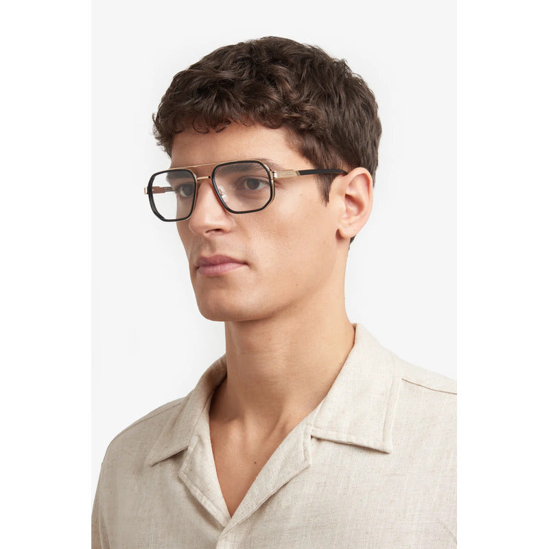 Armazon Carrera Metal Distintivo Doble Puente Ligero 1137 Dorado