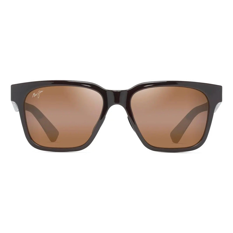 Anteojos De Sol Polarizados Maui Jim 631 Talle Standard Armazón Negro Y Lente Marrón Polarizado Bronce Brillante