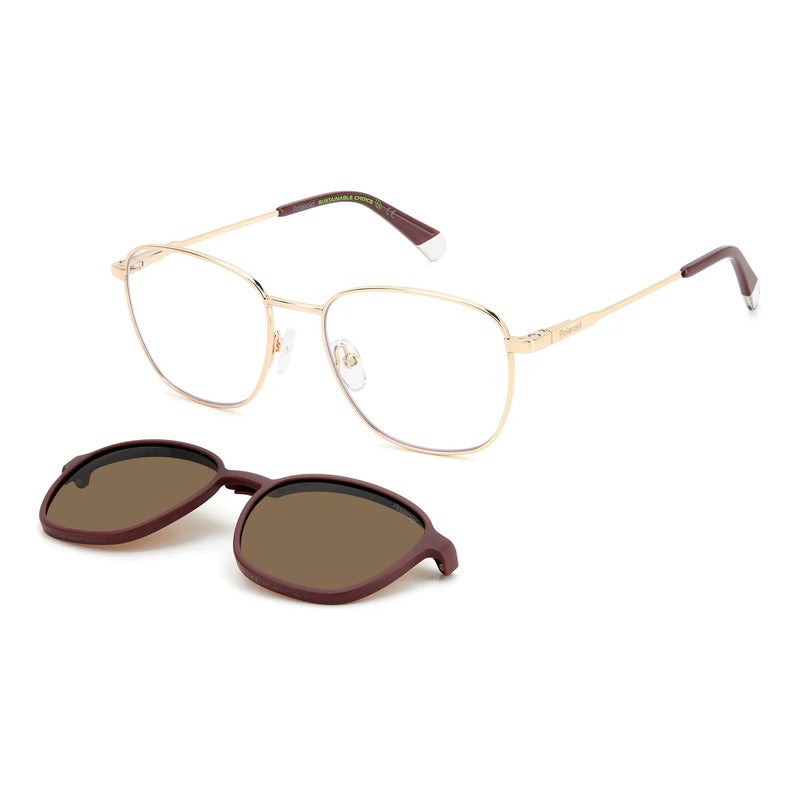 Lentes Graduables Clip Polarizado Polaroid Pld6205/cs Noasp Terracota