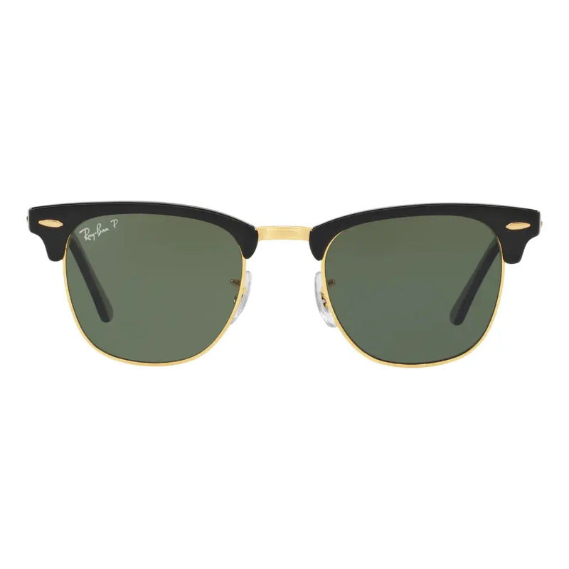 Lentes Clubmaster Ray Ban Polarizados Cristal Rb3016, 901/58 Único Green Polished Black