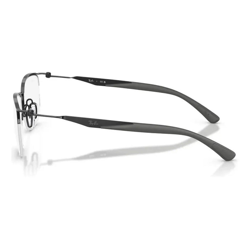 Marco Ray-ban Rb7552 3209 54 De Calidad Masculina, Original, Negro Brillante Negro Brillo