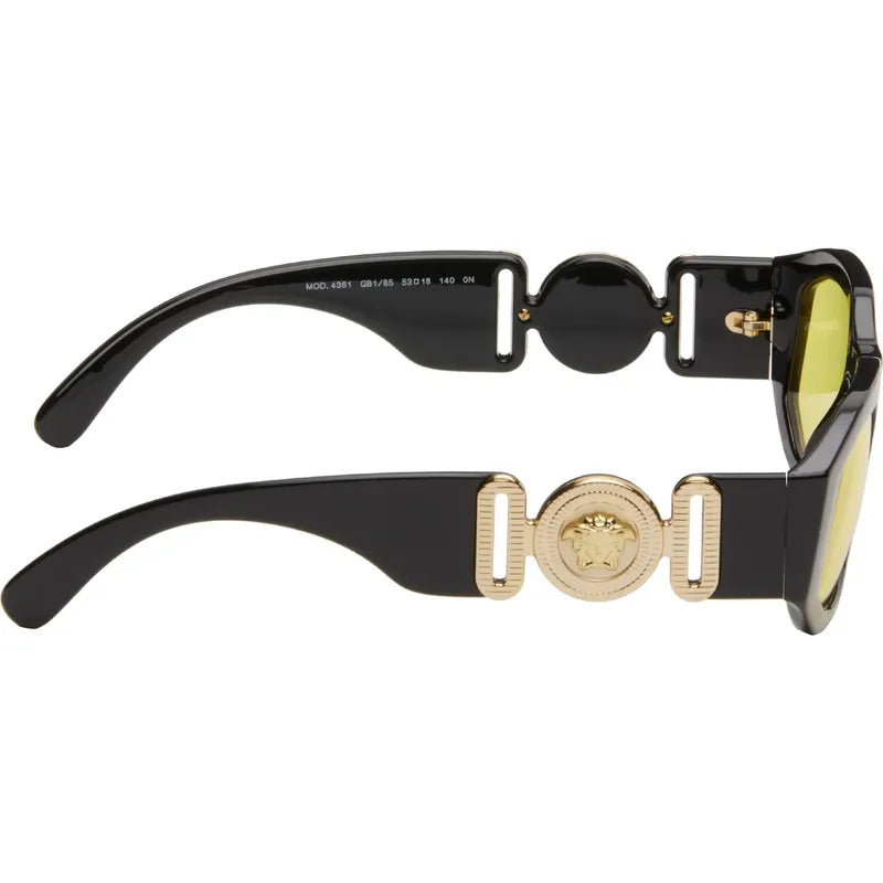 Lentes Versace Biggie Lentes Amarillas De Lujo Ve4361 Gb1/85 Único Amarillo Negro